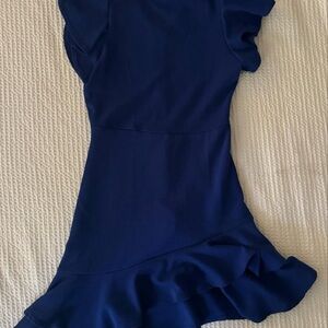 Amazon Navy Blue Ruffle Dress